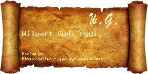 Wilpert Györgyi névjegykártya